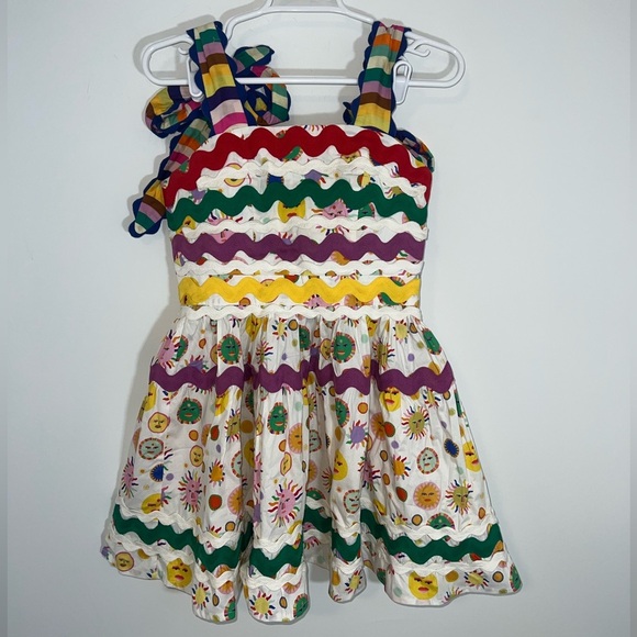 CeliaB Suhail Dress Sun Moon Print Astronomy Kitschy Whimsical Colorful dress xs - Picture 3 of 14